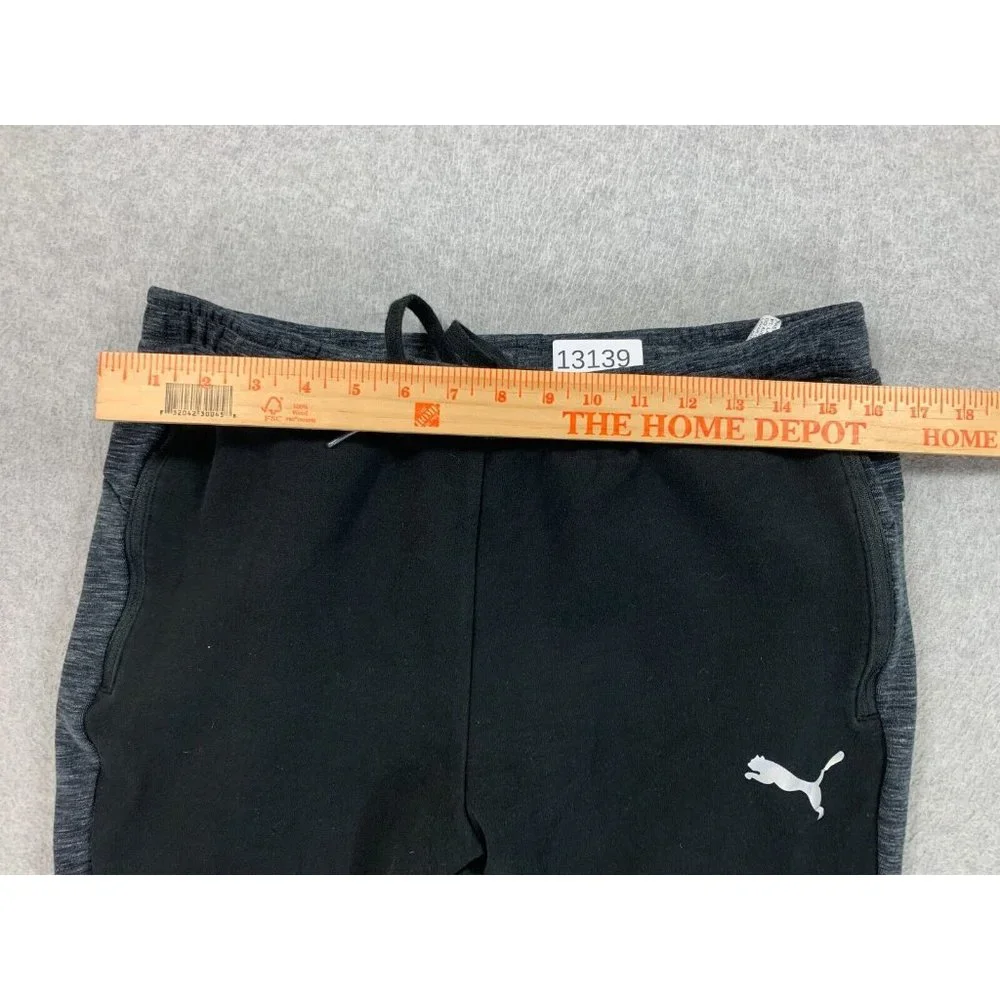 Puma Black & Gray Mens Jogger Sweatpants